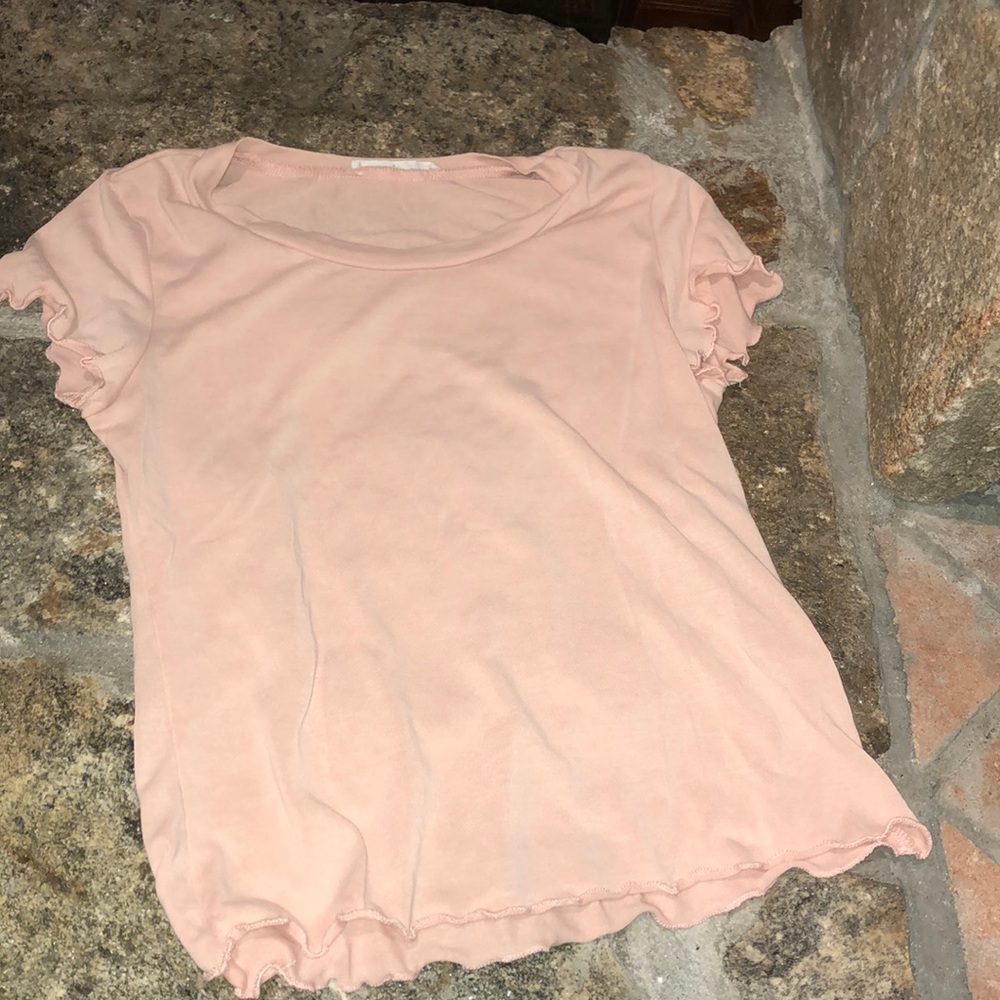 Light pink ruffled shirt
